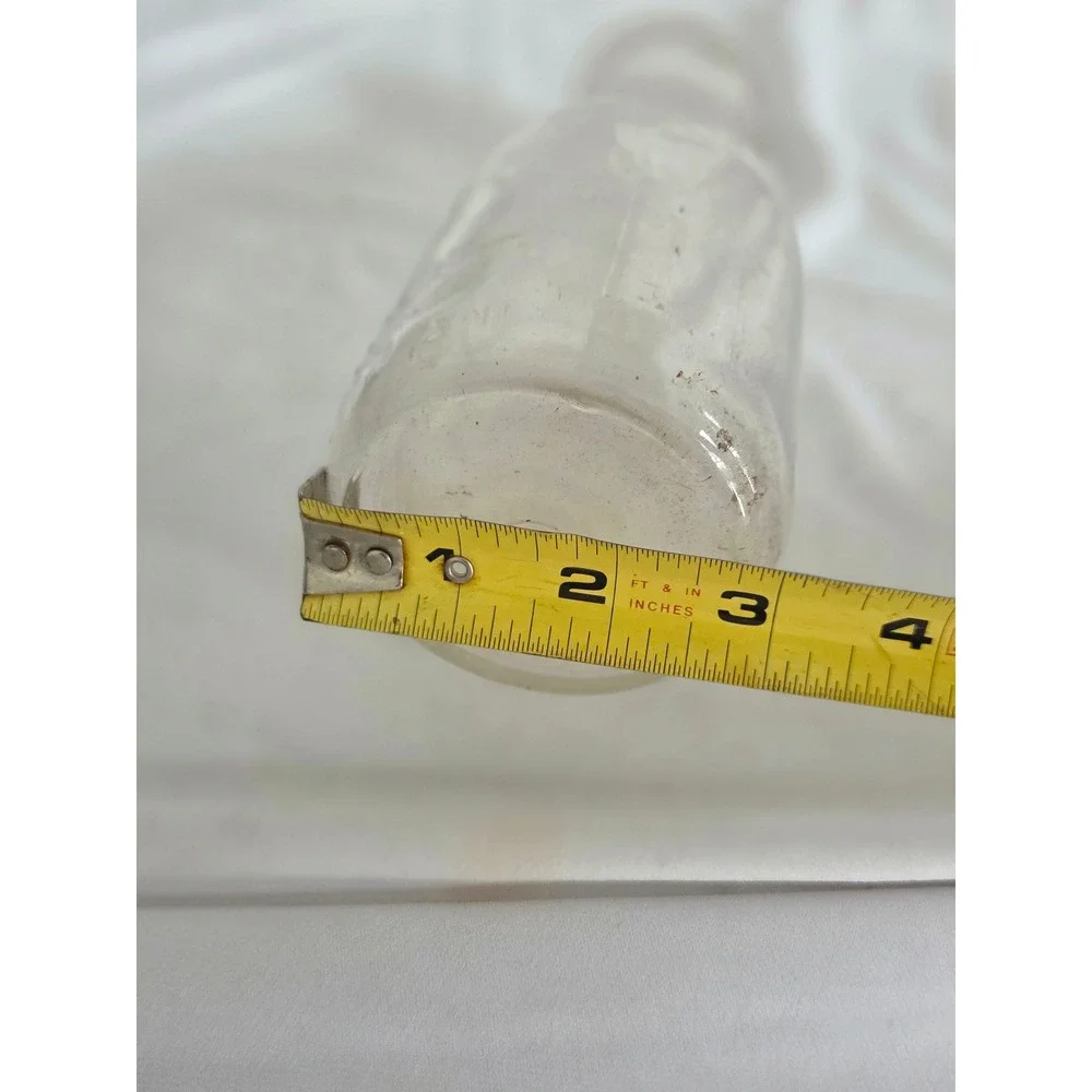 Vintage Lewis Dairy Auburn NY One Pint Liquid Glass Milk Bottle Farmhouse Decor